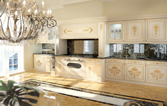 Gold solid wood cabinet