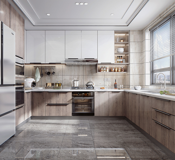 Modern Furniture Kitchen Cabinet Customized Modern Aluminum Kitchen Cabinet Cupboards for Kitchen