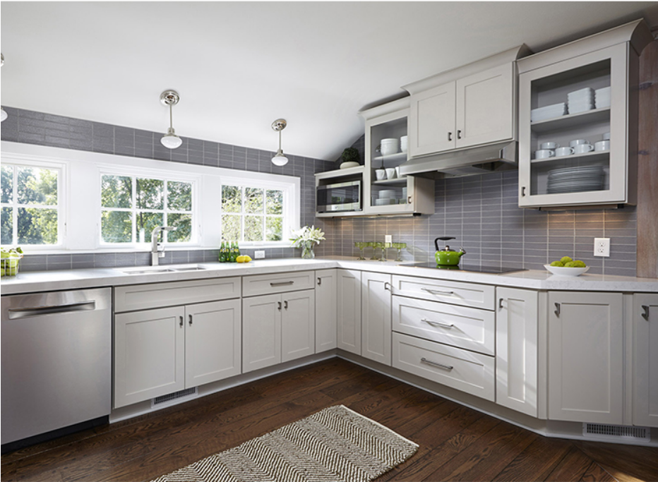  luxurious cabinet Customized solid wood kitchen cabinet of American style restaurant equipment kitchen commercial fast food