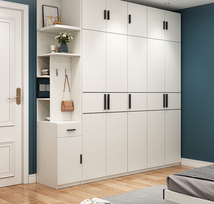 L-shaped corner wardrobe 90 degree household bedroom fitted wardrobes Customization