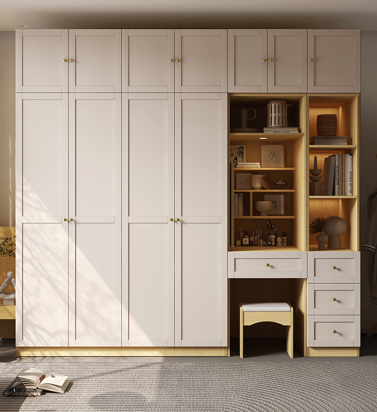 household bedroom Wooden white wardrobe for storage closets cabinets custom wardrobe bedroom set