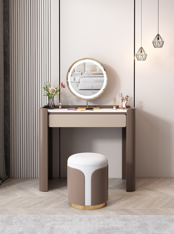 high-end chinese wardrobe Dressing table Small family modern simple household rock plate dressing table
