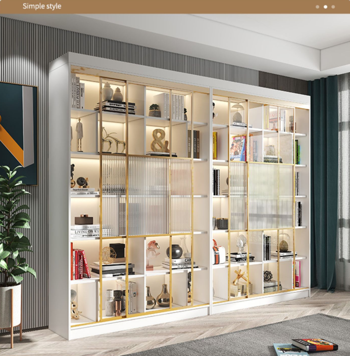  Solid wood glass cabinet built-in wardrobe sliding wardrobe door frames