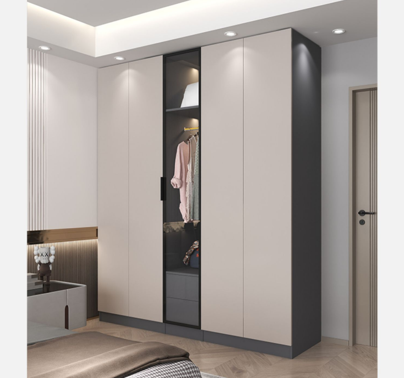  Furniture Bedside table integrated corner large household bedroom lockers cupboards for bedroom wardrobe white