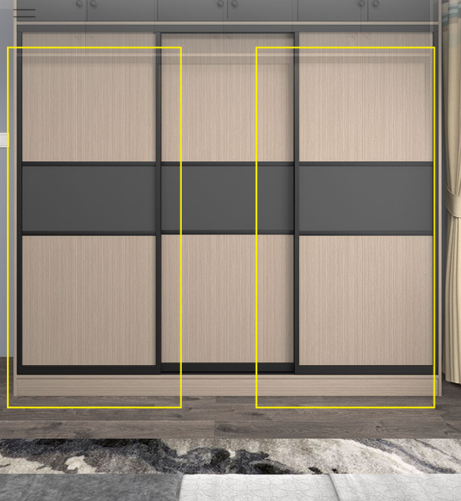  Furniture Multi purpose wardrobe with flat sliding door in bedroom baby plastic clothes storage wardrobe