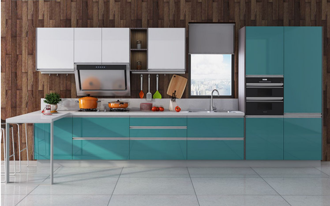 lacquer kitchen cabinet Customized kitchen cabinet decoration bottom base kitchen cabinets
