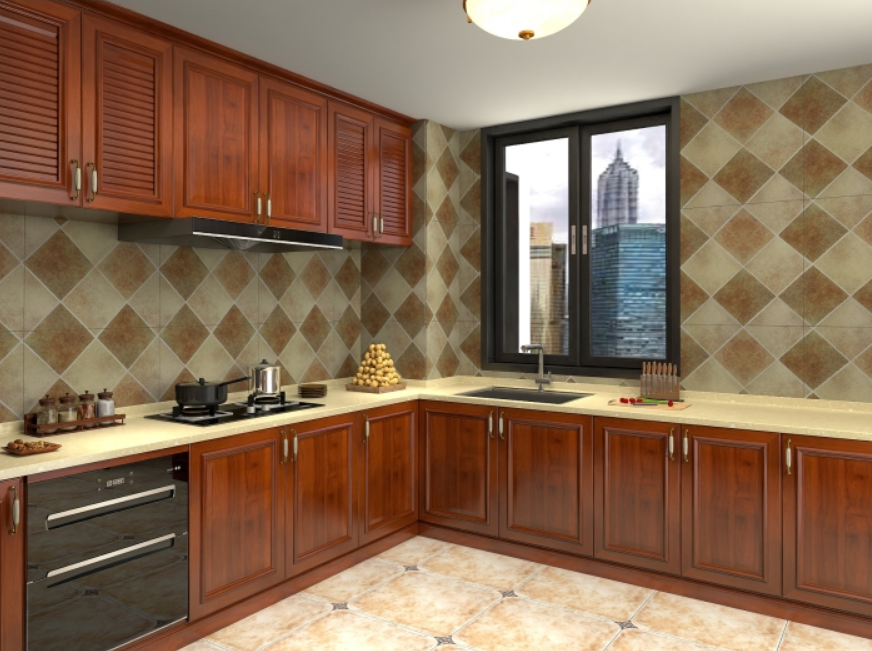 Customized solid wood cabinet with the most beautiful advanced design kitchen cabinet of pakistan luxurious 