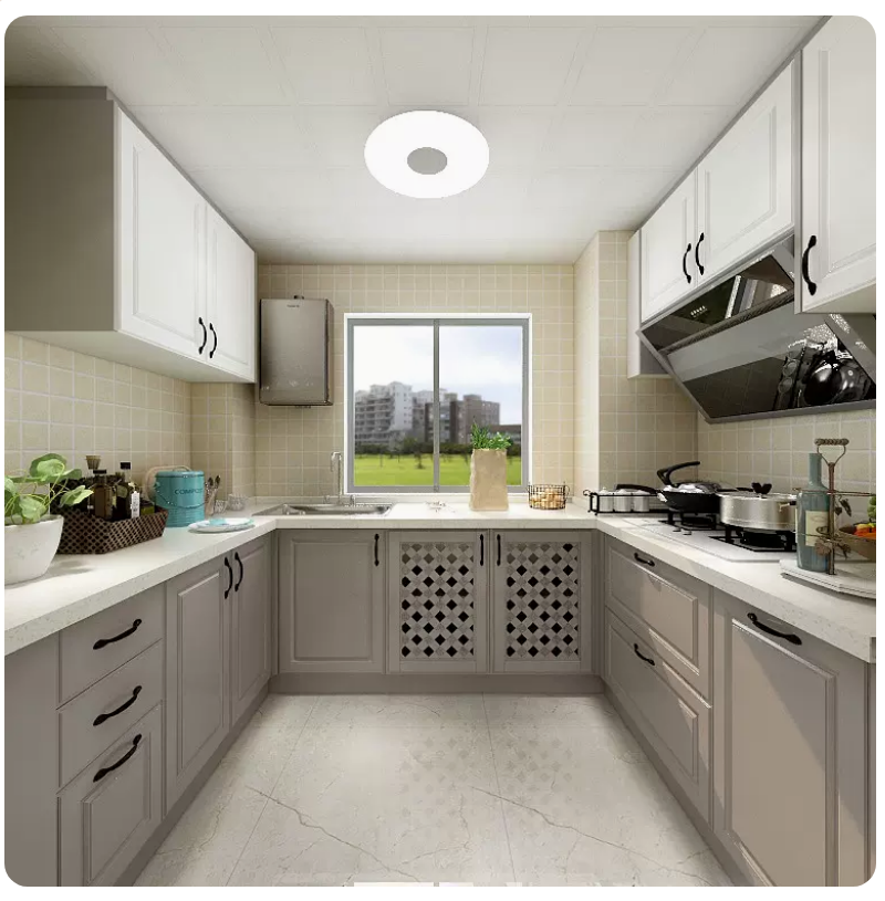 Good price  kitchen cabinets prosper Customized kitchen cabinet luxury solid wood kitchen