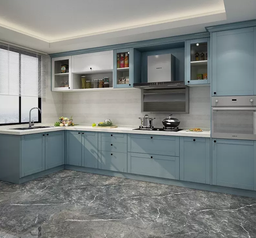 Custom whole Luxuriously kitchen Cabinet module decorated independent bangladesh kitchen cabinet