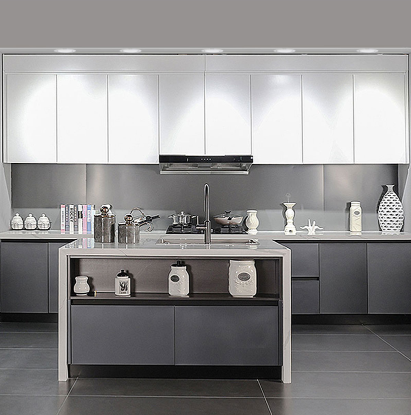 Customized kitchen high-end stainless steel cabinets for modern villas commercial kitchen sinks stainless steel home design kitchen products