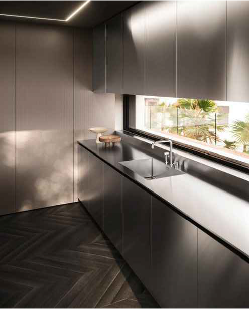 stainless steel kitchen cabinets
